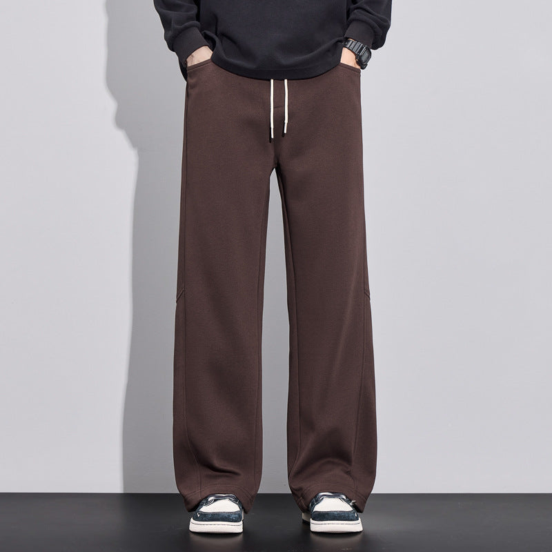 Men's wide cargo sweatpants made of brushed sweat with drawstring Mune Fashion