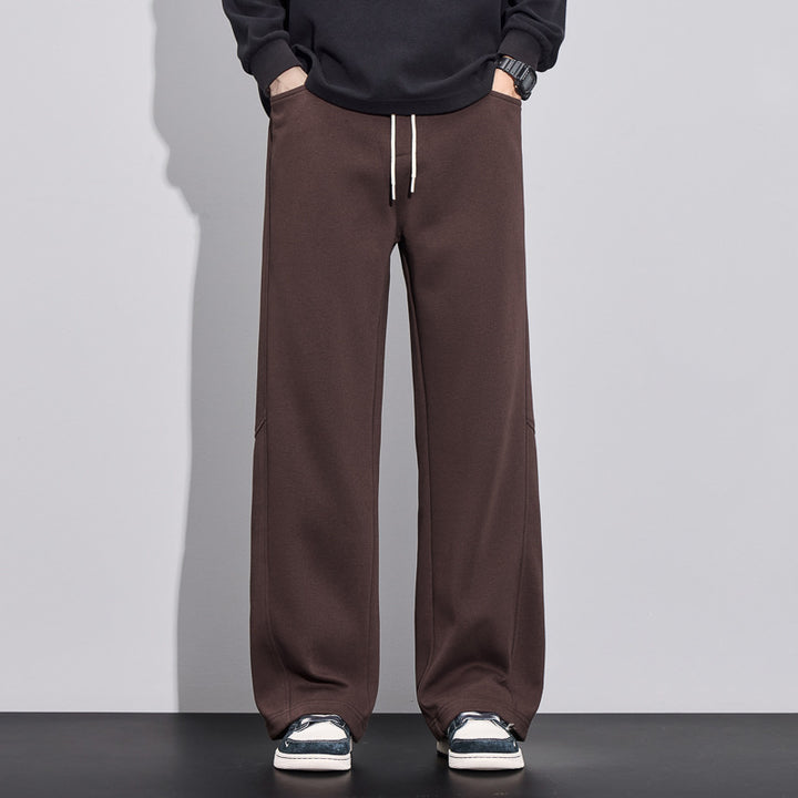 Men's wide cargo sweatpants made of brushed sweat with drawstring Mune Fashion