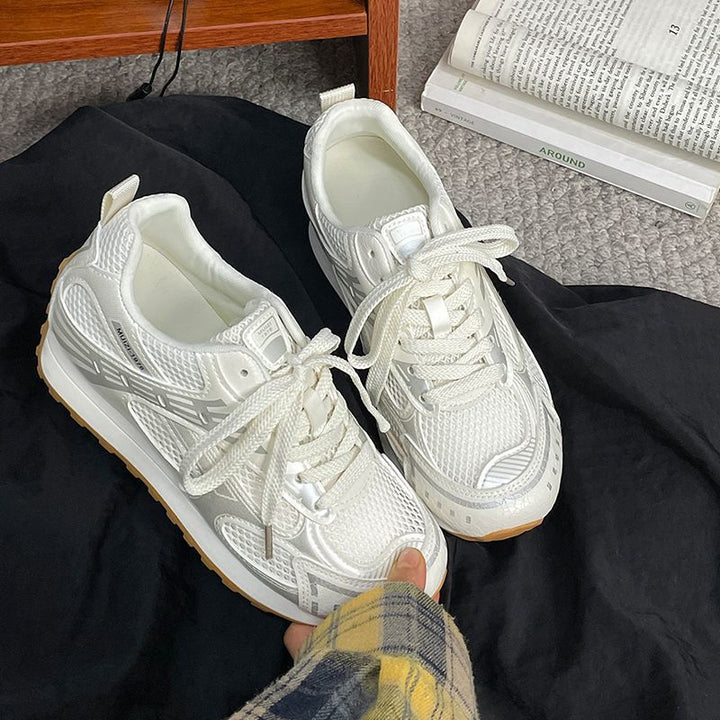 Women Lightweight Mesh Running and Leisure Sneakers with Profiled Rubber Sole Mune Fashion