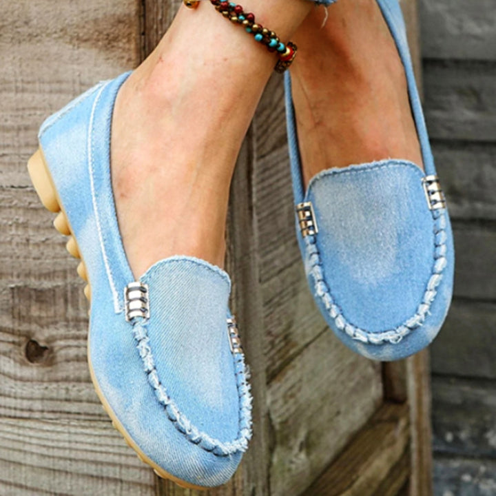 Women's comfortable velour leather moccasins with padded insole Mune Fashion