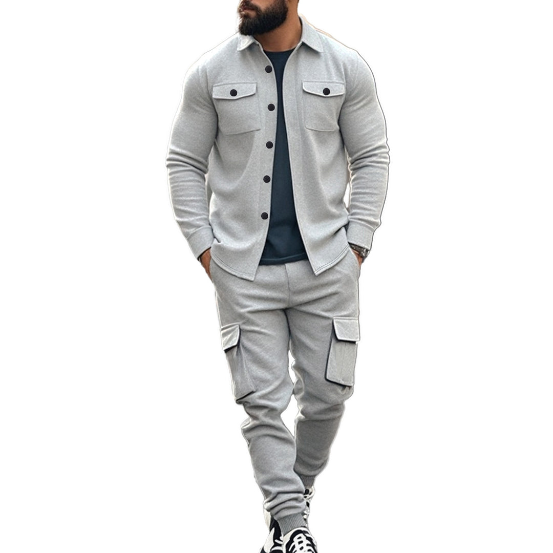 Men's Nan Athletic Shirt Jacket Overshirt with Applied Chest Flaps and Continuous Button Placket Mune Fashion