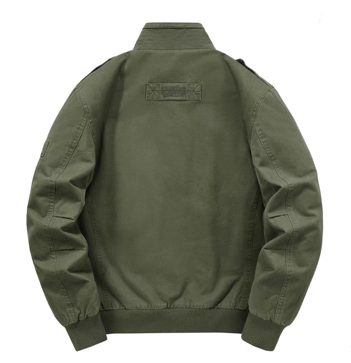 Men's Thermo-Canvas Blouson with full Teddy lining, ribbed collar, and utility patch pockets Mune Fashion