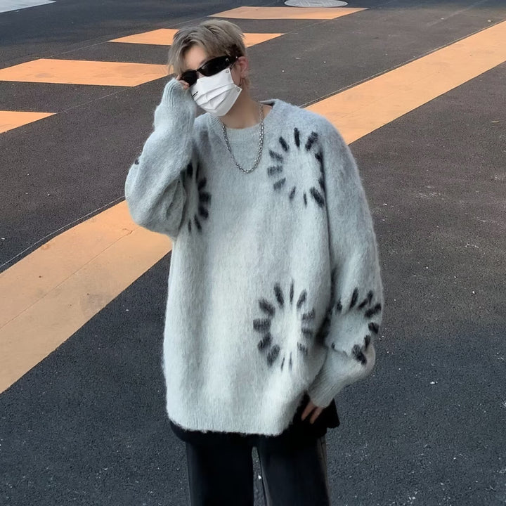 Unisex chunky knit sweater with graphic pattern Mune Fashion