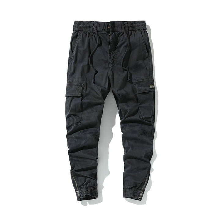 Herren Cargojogger mit Tarn-Canvas, Komfort-Tunnelzug und großen Klappfächern Mune Fashion