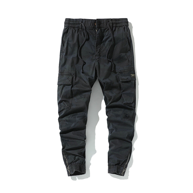 Herren Cargojogger mit Tarn-Canvas, Komfort-Tunnelzug und großen Klappfächern Mune Fashion