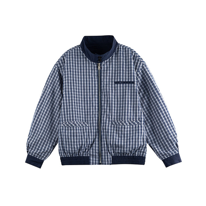 Men's lightweight nylon blouson in boxy cut with stand-up collar and patch flap pockets Mune Fashion