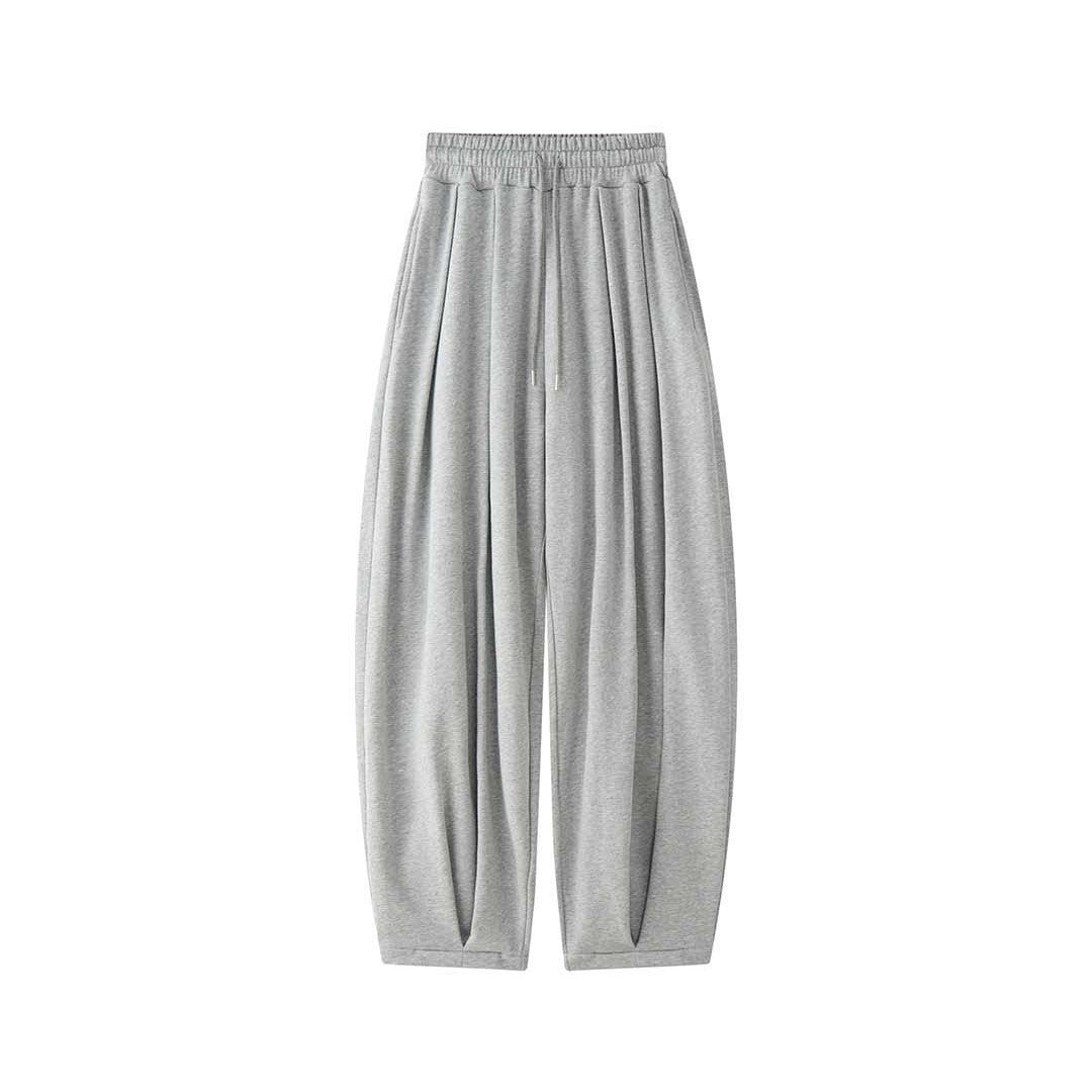Women Extra Wide Sweat Palazzo Pants made of French Terry with Drawstring