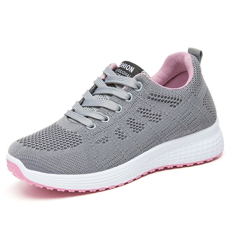 Men's lightweight knit running shoe with visible air cushioning and stable heel support Mune Fashion