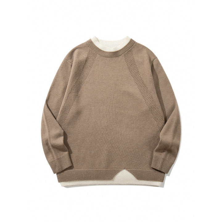 Unisex fine knit sweater with raglan seam and triangular hem adornment Mune Fashion