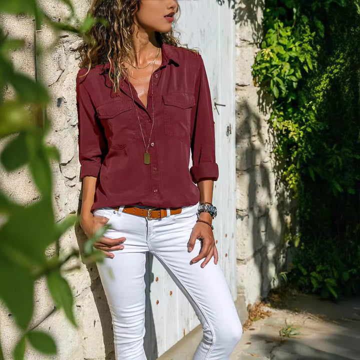 Ladies Long Sleeve Blouse Mune Fashion