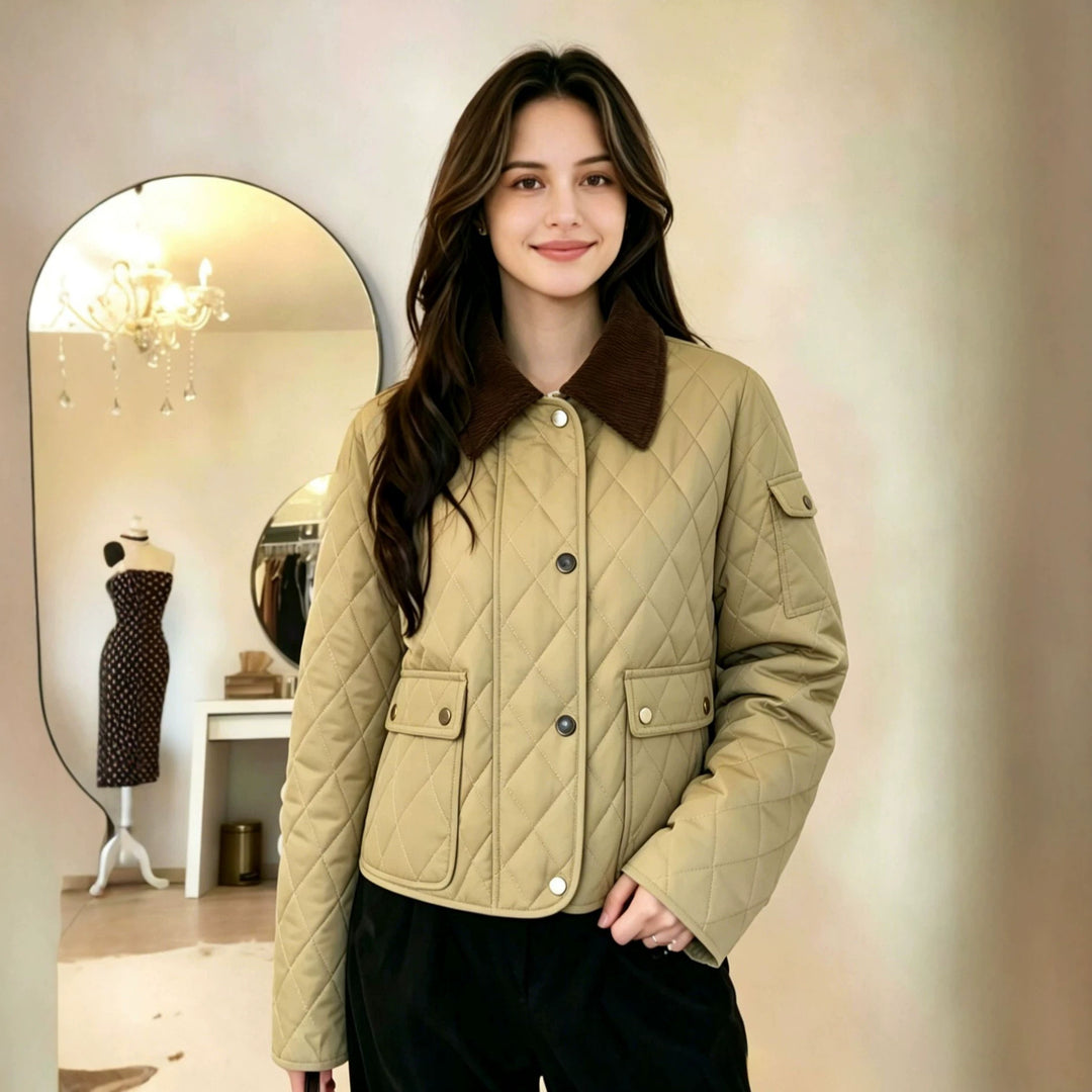 Women's Stylish Short Jacket with Quilted Design Mune Fashion