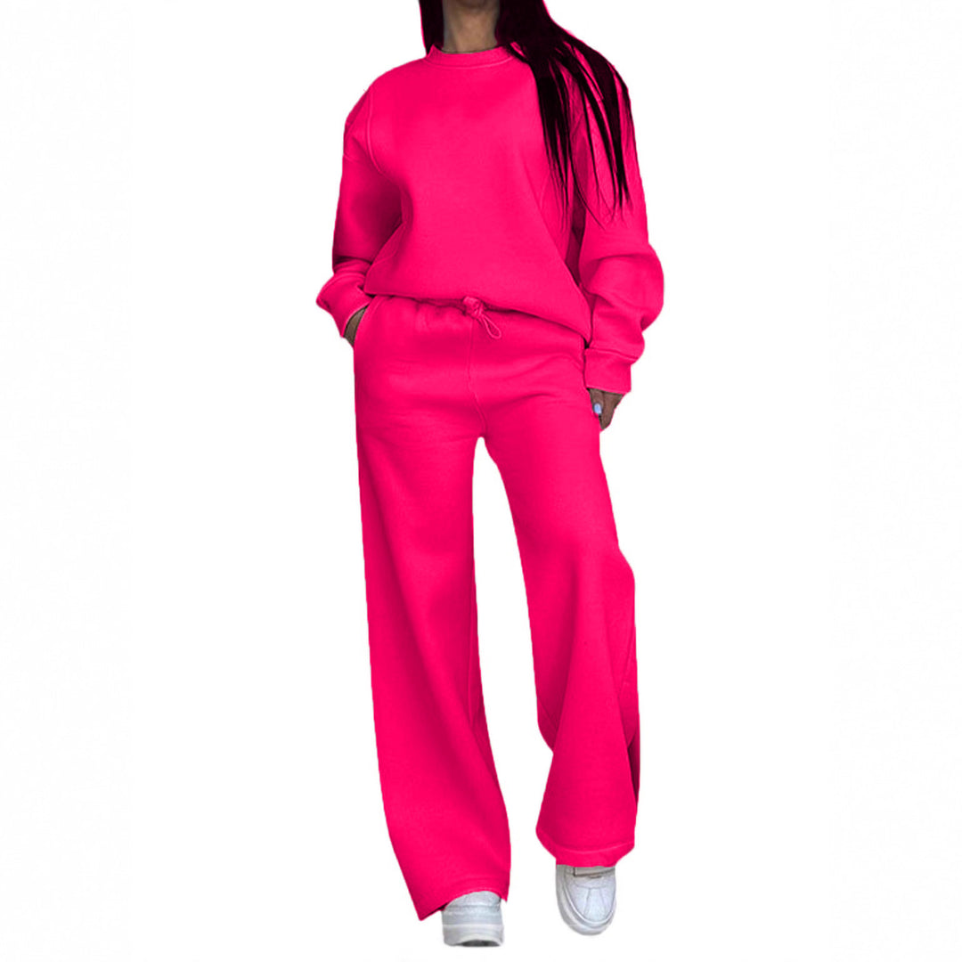 Women's casual oversized sweatshirt and wide jogging pants set Mune Fashion