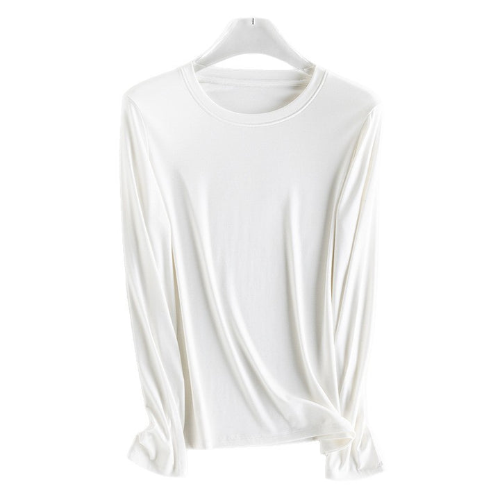 Women's Fine Long Sleeve made of elastic Modal Jersey with round neckline and figure-flattering fall Mune Fashion