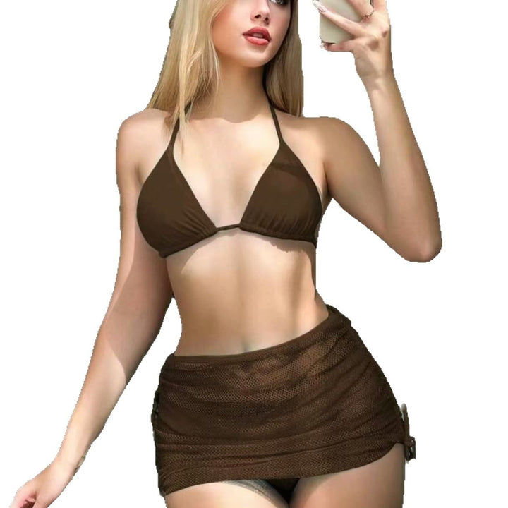 Women's triangle bikini set with adjustable skirt Mune Fashion