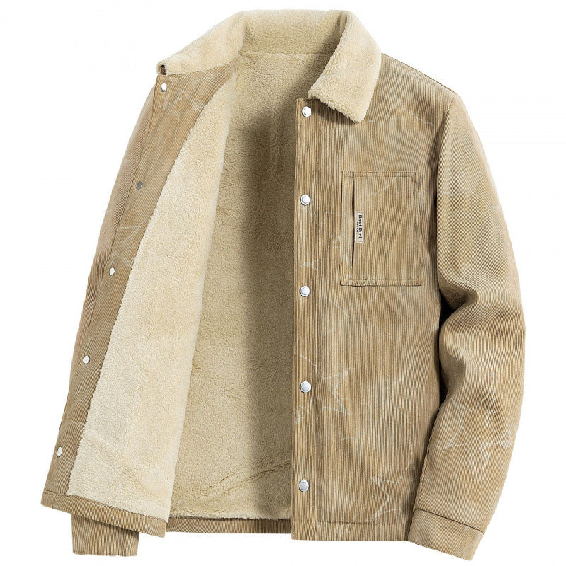 Men's Stylish Cord Jacket with Teddy Lining Mune Fashion