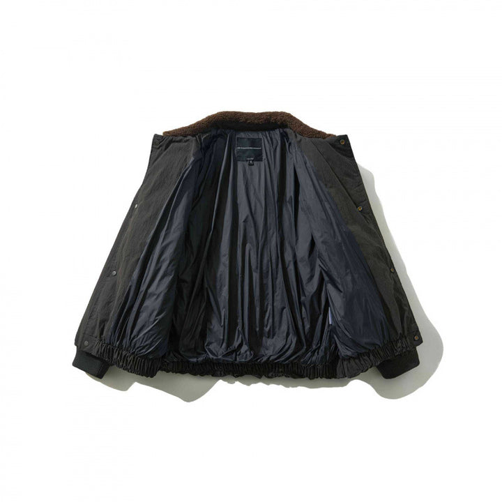 Men's Padded Bomber Jacket with Teddy Collar, Flap Pockets and Elastic Hem Mune Fashion
