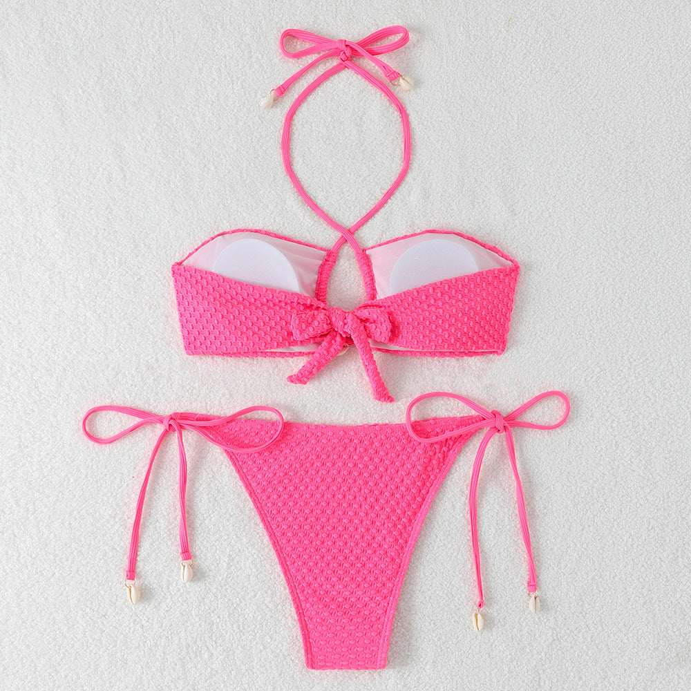 Women's bikini set with innovative tie design and trendy cut-out Mune Fashion