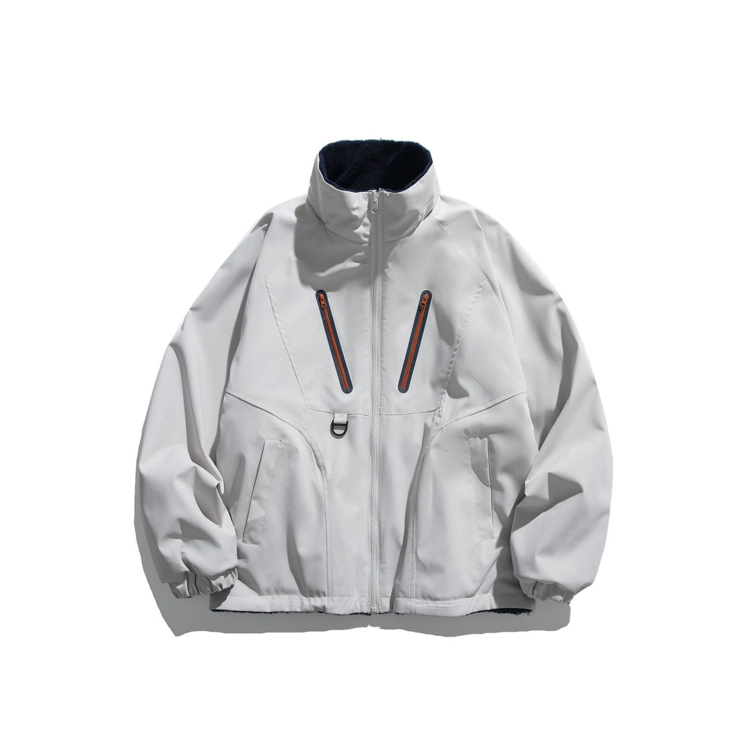 Unisex Technical Softshell Jacket with Fleece Lining and Vertical Chest Zippers Mune Fashion