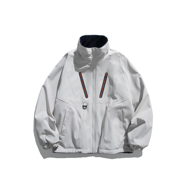 Unisex Technical Softshell Jacket with Fleece Lining and Vertical Chest Zippers Mune Fashion