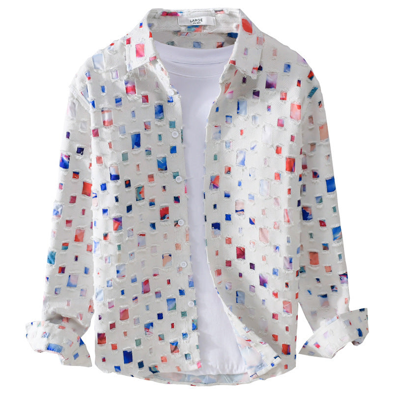 Unisex Lightweight Structured Shirt with Square Cut-Outs and Oversized Fit Mune Fashion