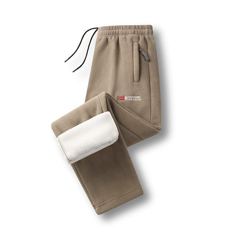 Women's fleece thermal pants with elastic waistband, zip pockets and soft lining Mune Fashion