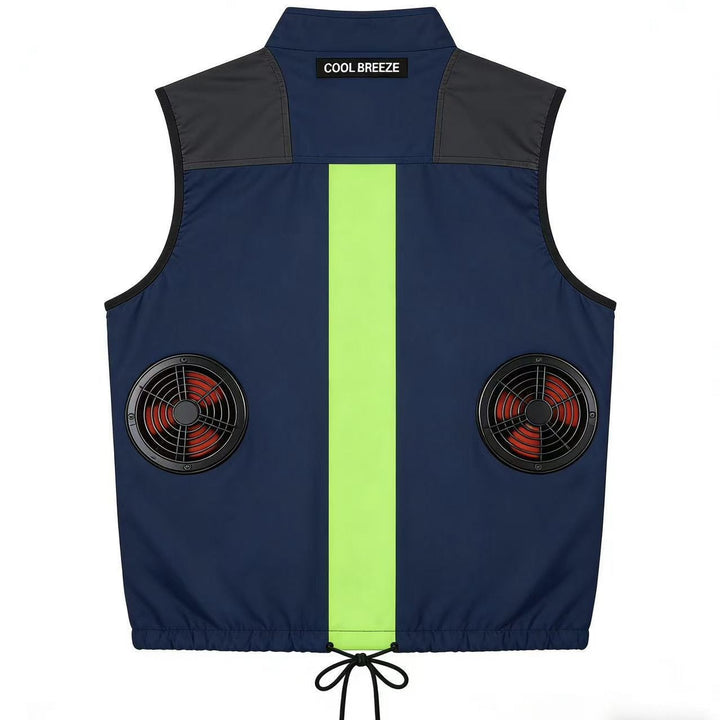 Unisex nan battery-operated cooling vest with integrated fans and reflective safety stripe Mune Fashion