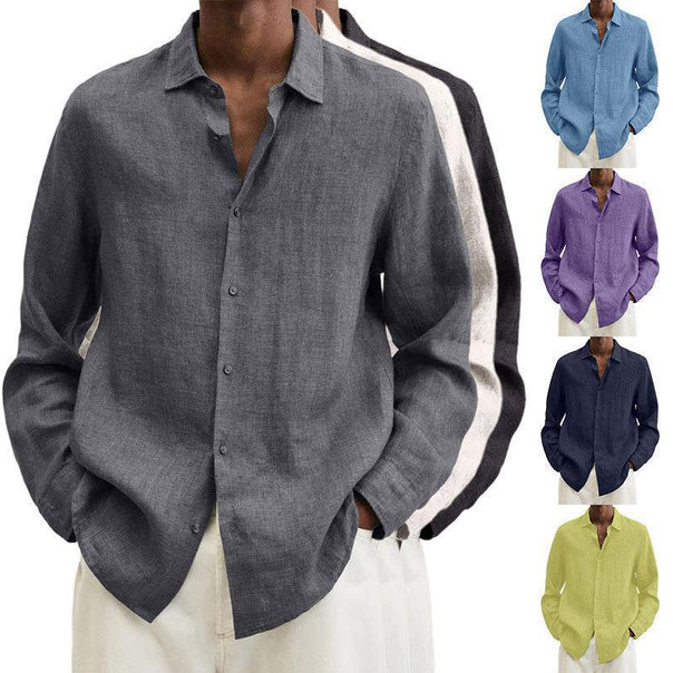 Men's light linen shirt with classic collar and casual relaxed fit Mune Fashion