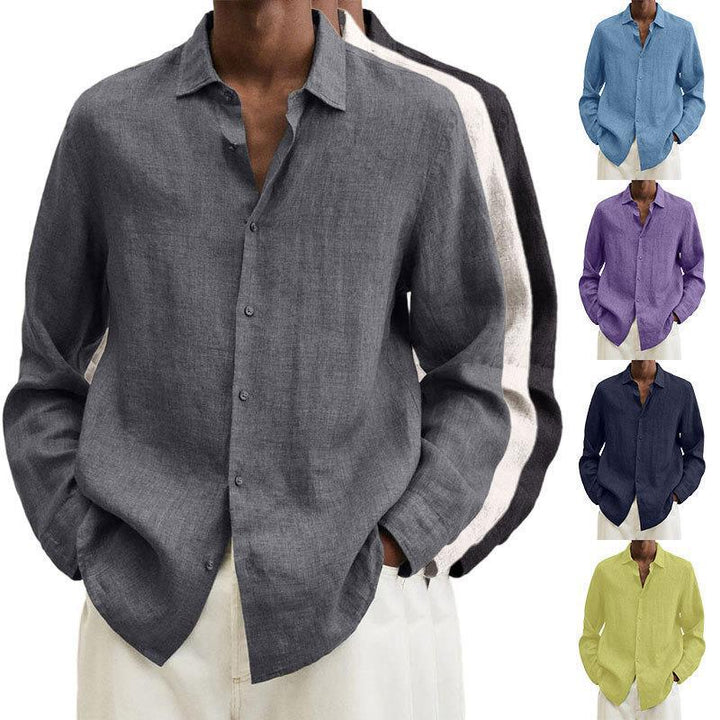 Men's light linen shirt with classic collar and casual relaxed fit Mune Fashion