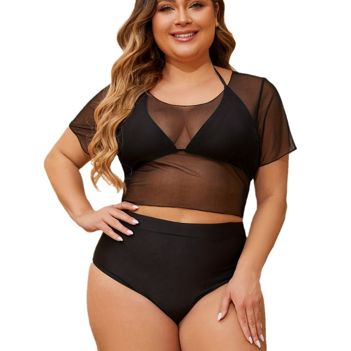 Women's bikini top with transparent overlay and fitted bottom Mune Fashion