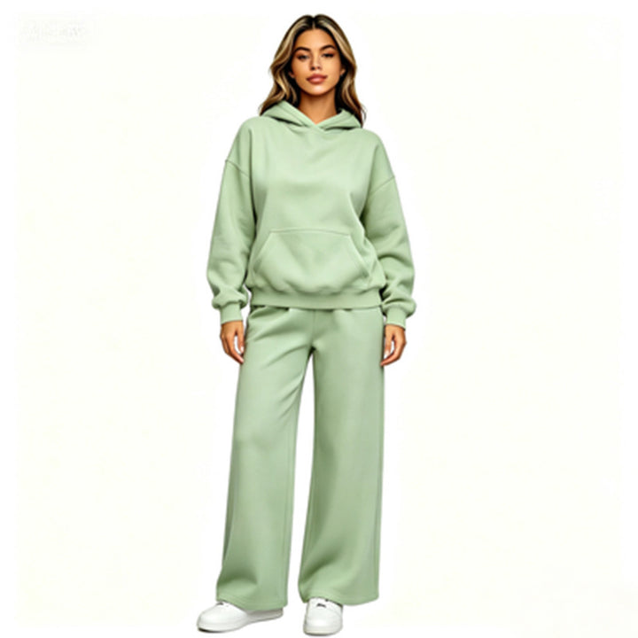 Women Casual Hoodie with Loose Pants Mune Fashion