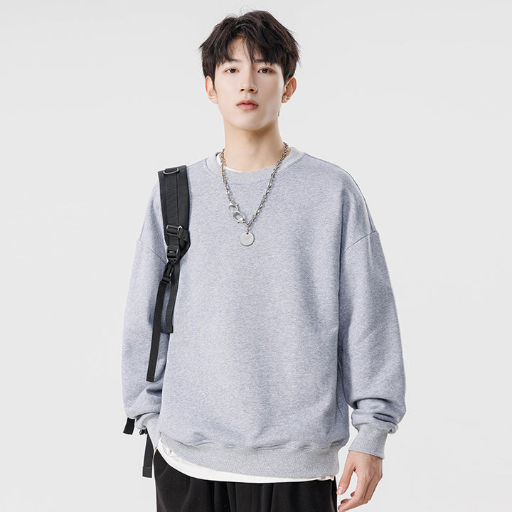 Unisex Oversize Crew Neck Sweatshirt made from heavy cotton blend with ribbed hem and raglan sleeves Drune