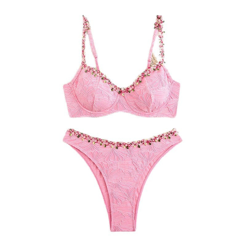 Ladies Bikini Set with Floral Applications Mune Fashion