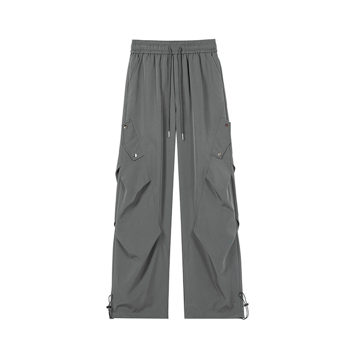 Women's Fashion Cargo Pants with Loose Fit and Elastic Waistband Mune Fashion