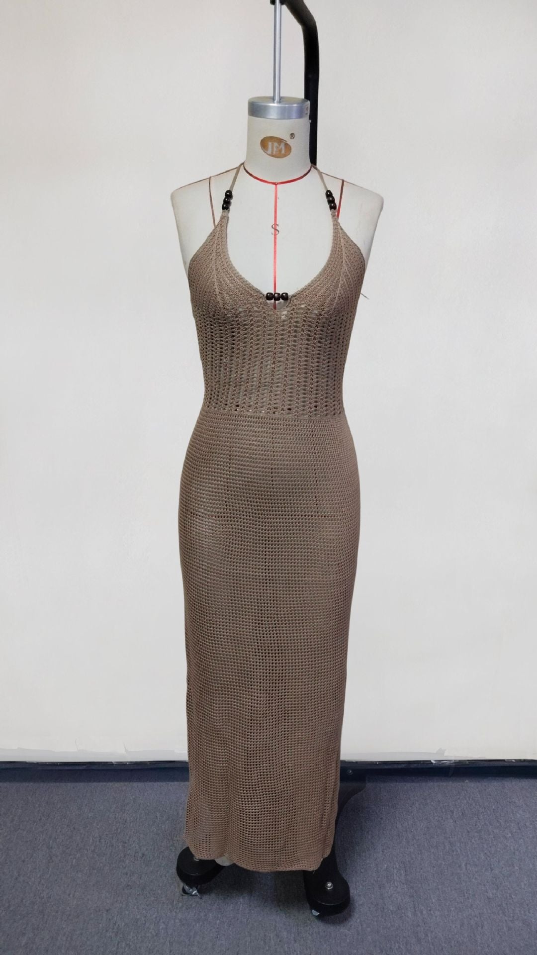 Women's crocheted beach dress with deep V-neck and outstanding details Mune Fashion