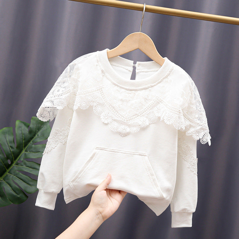 Women's sweatshirt with extended lace Mune Fashion