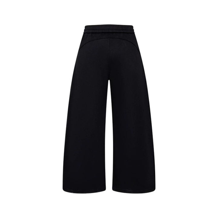 Women's Culotte Sweatpants with High Waist, Drawstring and Wide Leg Fit
