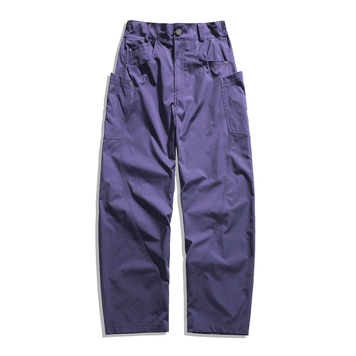 Men's Loose Workwear Cargo Pants with High Waist, Side Multi-Pockets & Casual Baggy Cut Mune Fashion