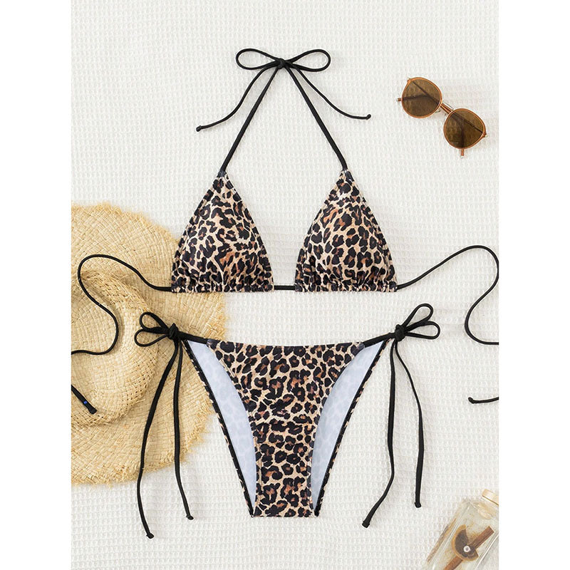 Women's triangle bikini with high leg cut and adjustable straps Mune Fashion