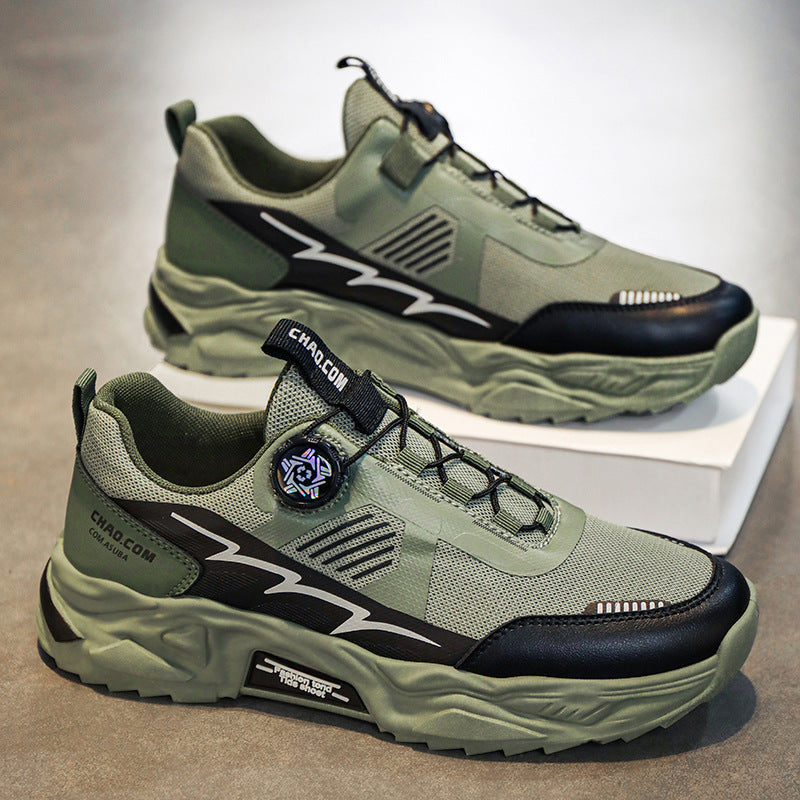 Men's robust outdoor chunky sneakers with twist closure, breathable knitted upper, and profiled cushioning system Mune Fashion