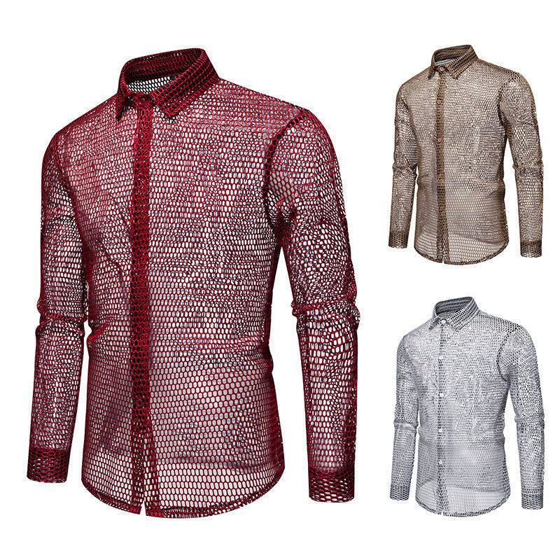 Men's mesh shirt made of high-quality material with innovative design Mune Fashion