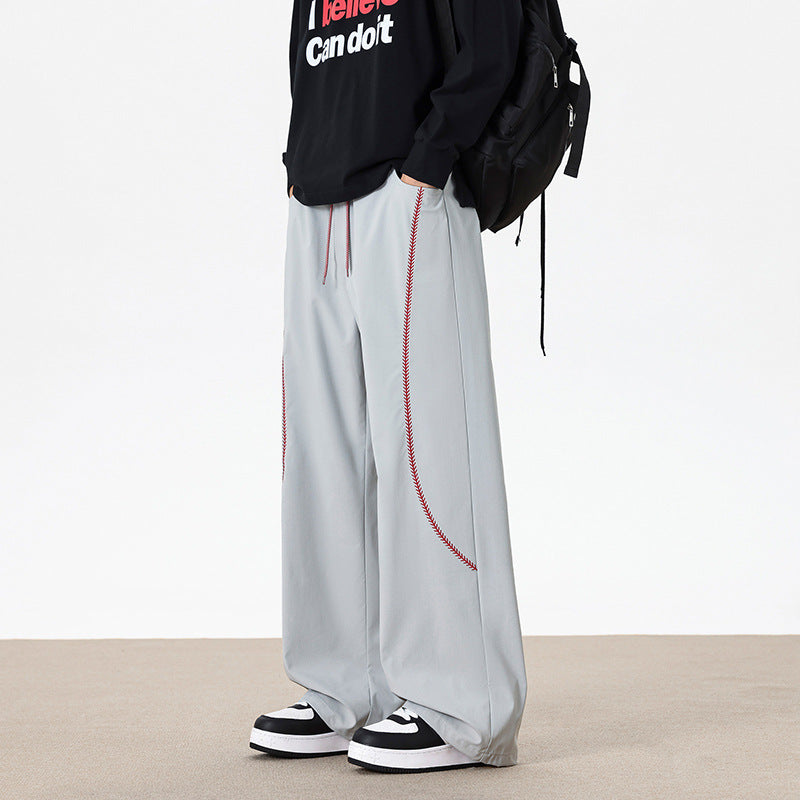 Men's Loose-Fitting Sports Pants with Side Zippers