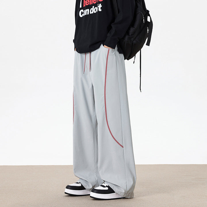 Men's Loose-Fitting Sports Pants with Side Zippers