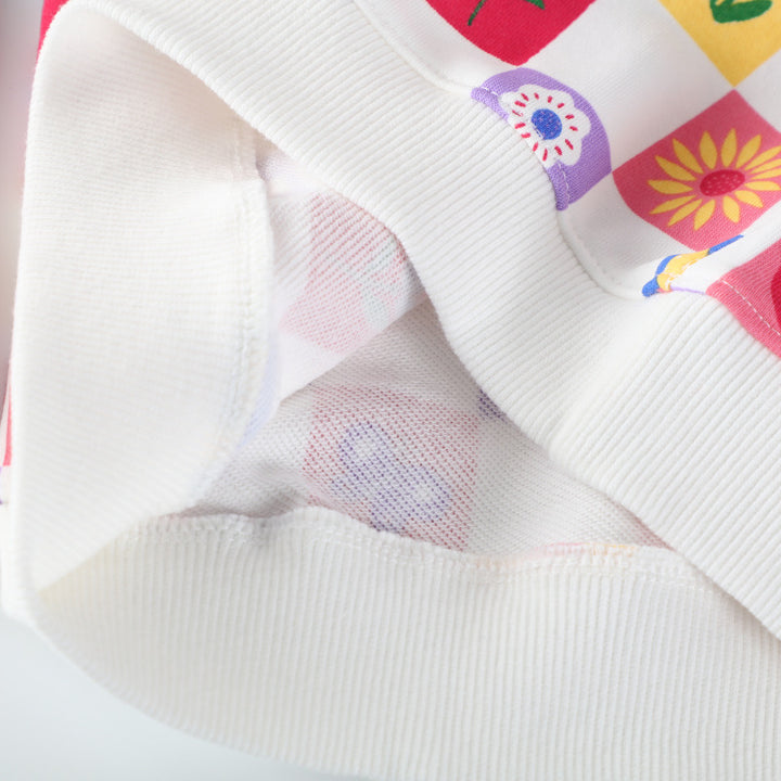 Girls sweatshirt with colorful flower and fruit pattern Mune Fashion
