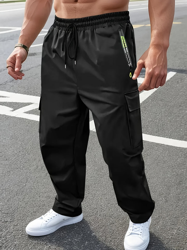 Men's Practical Cargo Pants with Adjustable Elastic Waistband Mune Fashion