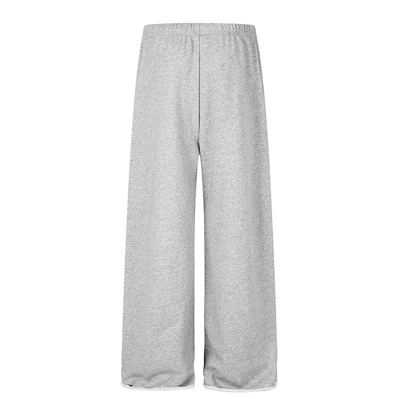 Women's Extra Wide Palazzo Sweatpants with Comfort Waistband, Drawstring and Star Applique Mune Fashion