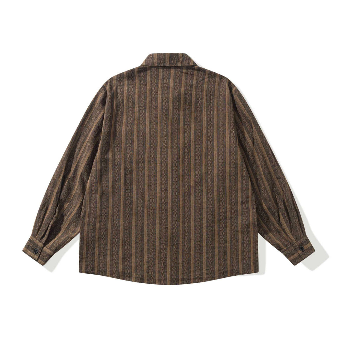 Unisex Loose Overshirt made of linen blend with texture and chest pocket Mune Fashion