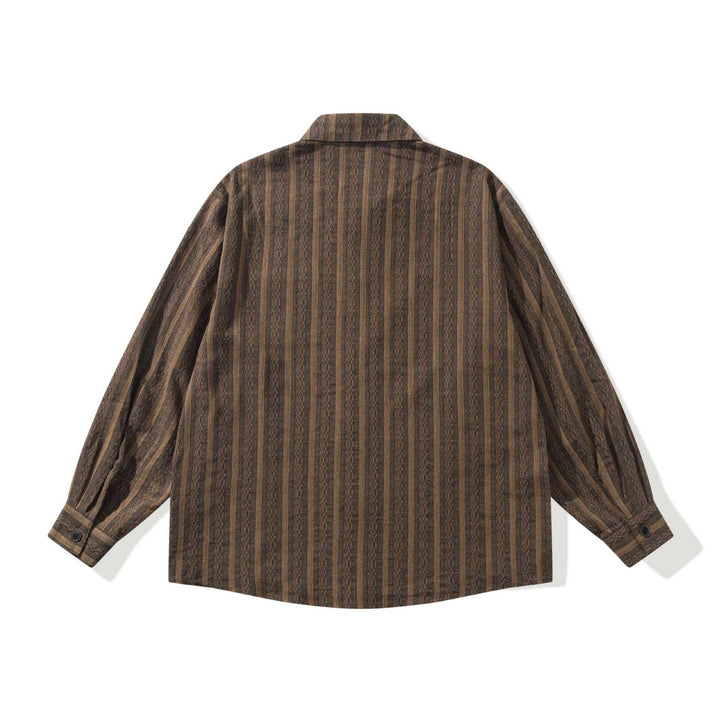 Unisex Loose Overshirt made of linen blend with texture and chest pocket Mune Fashion