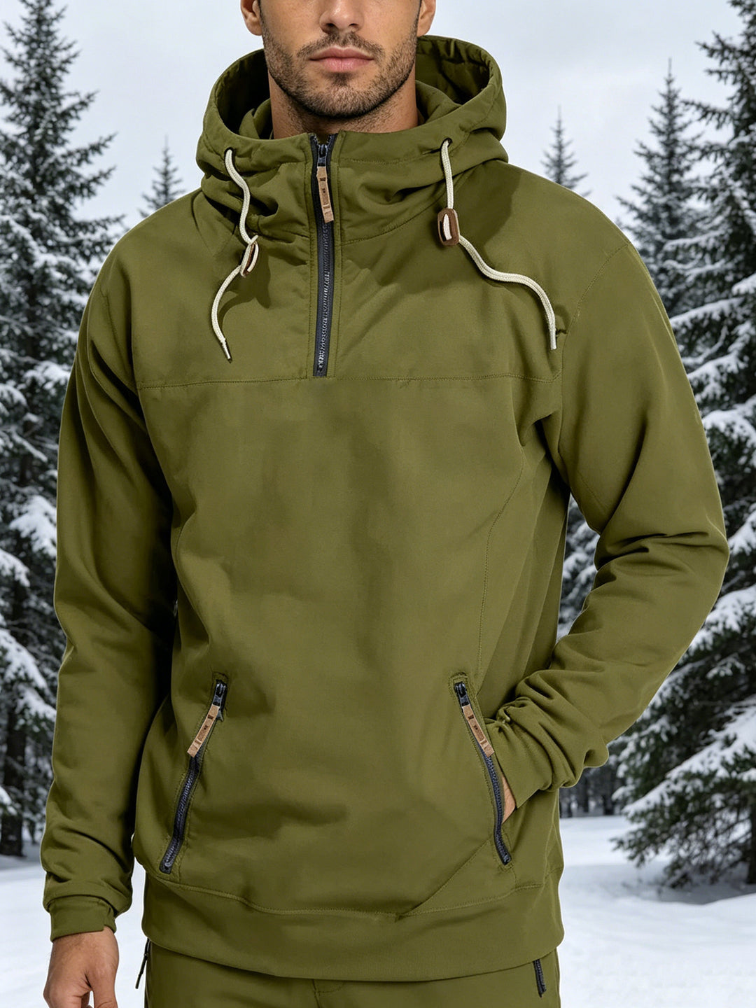 Men's Windproof Hooded Jacket Mune Fashion