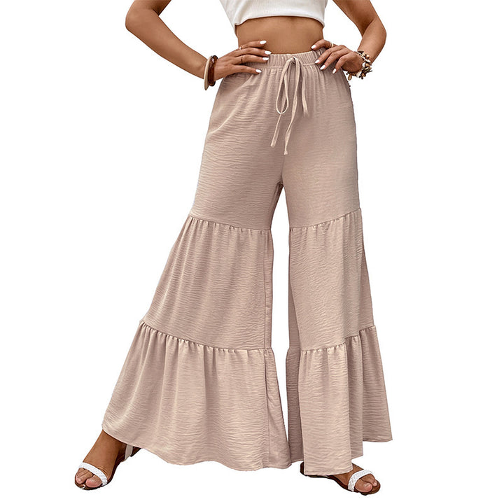 Women's Loose Palazzo Pants with Ruffles Mune Fashion