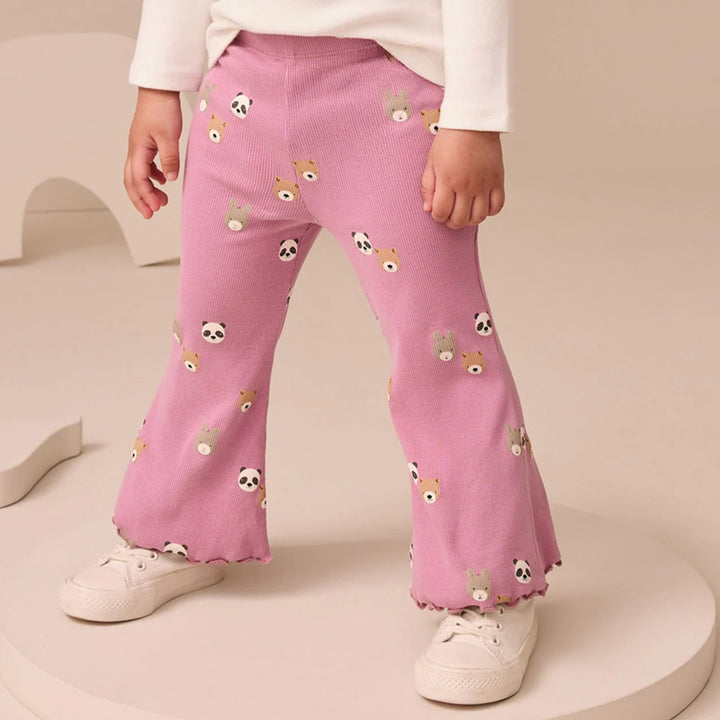 Girls leggings with playful animal faces Mune Fashion